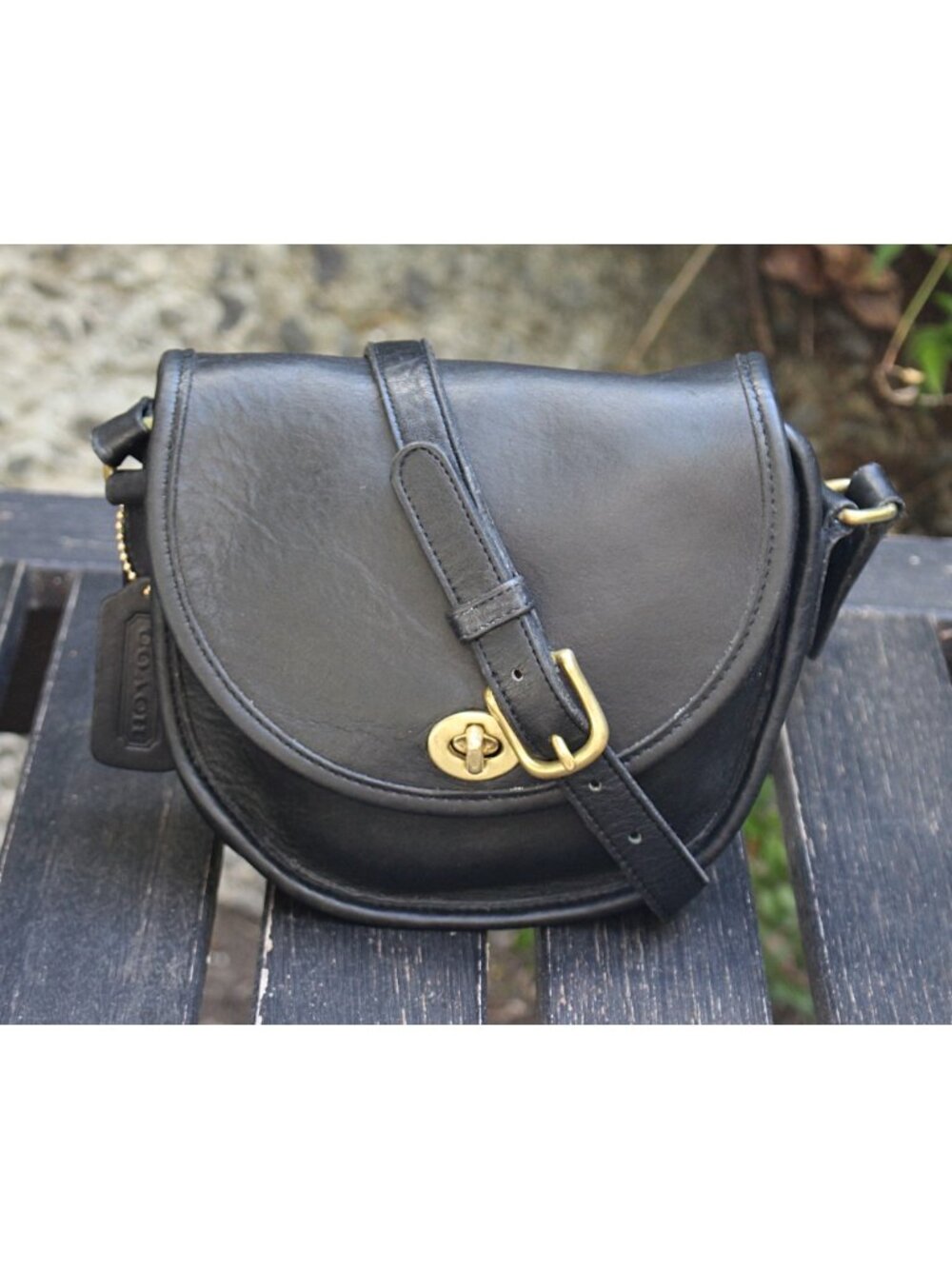 Coach Vintage - Watson Crossbody Bag 9981 in Black, USA 1995 + Hangtag - Picture 10 of 16